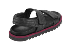 Load image into Gallery viewer, ELROY PADDED LEATHER SANDAL BLACK