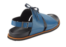 Load image into Gallery viewer, ENGELBERT LACE UP LEATHER SANDAL BLUE
