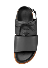 Load image into Gallery viewer, ENGELBERT LACE UP LEATHER SANDAL BLACK