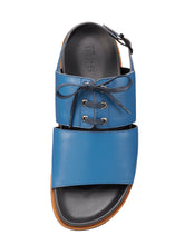 Load image into Gallery viewer, ENGELBERT LACE UP LEATHER SANDAL BLUE