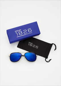 BAIN SUNGLASSES BLACK/BLUE