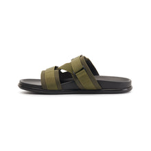 Load image into Gallery viewer, DELROY LEATHER SLIP ON LEATHER SANDAL GREEN