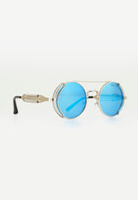 Load image into Gallery viewer, AUSTIN SUNGLASSES SILVER/BLUE