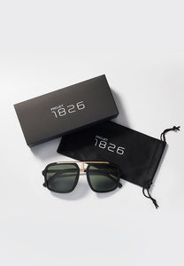 ALICIO SUNGLASSES BLACK/GREEN