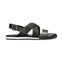Load image into Gallery viewer, ACHEH BACK SLING LEATHER SANDALS OLIVE GREEN