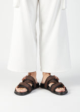 Load image into Gallery viewer, DELROY LEATHER SLIP ON LEATHER SANDAL GREEN