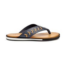 Load image into Gallery viewer, ACHEH THONG LEATHER SANDALS BLUE