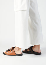 Load image into Gallery viewer, DELROY LEATHER SLIP ON LEATHER SANDAL BROWN