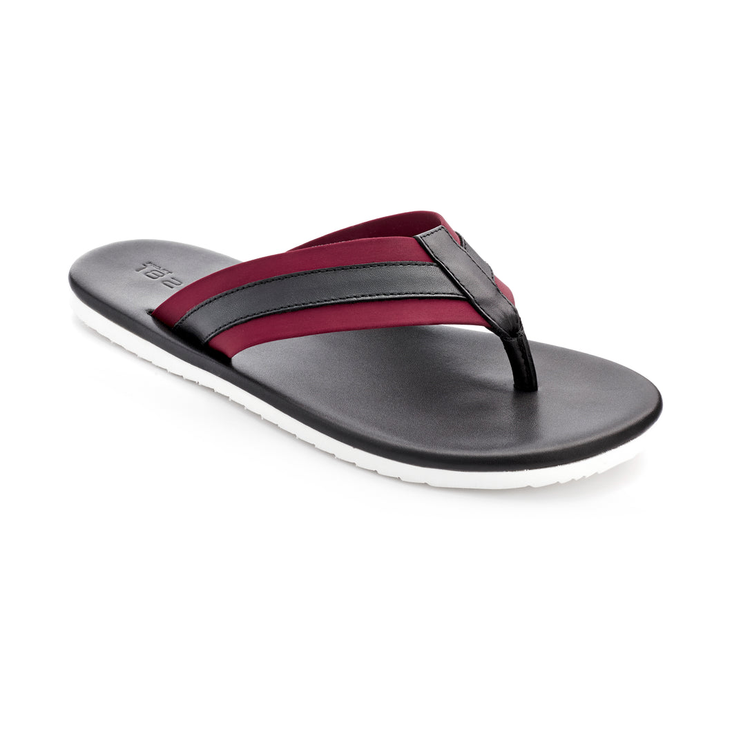 ARSEN THONG LEATHER SANDALS RED
