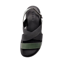 Load image into Gallery viewer, ACHEH BACK SLING LEATHER SANDALS OLIVE GREEN