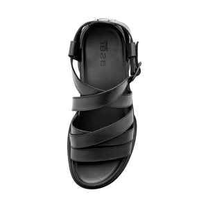 ANSON LEATHER SANDALS BLACK