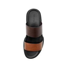 Load image into Gallery viewer, CAROLUS SLIP ON LEATHER SANDALS BROWN