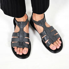 Load image into Gallery viewer, DANTON LEATHER SANDAL GREY