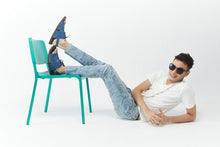 Load image into Gallery viewer, ENGELBERT LACE UP LEATHER SANDAL BLUE