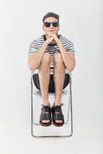 Load image into Gallery viewer, ENGELBERT LACE UP LEATHER SANDAL BLACK