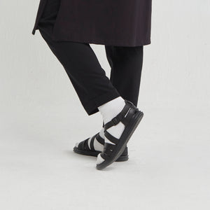 ANSON LEATHER SANDALS BLACK
