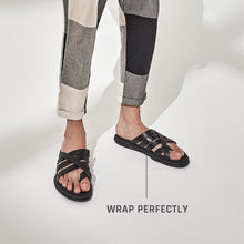 Load image into Gallery viewer, ANSON ROUND TOE LEATHER SANDALS BLACK