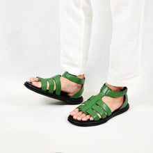 Load image into Gallery viewer, DANTON LEATHER SANDAL GREEN