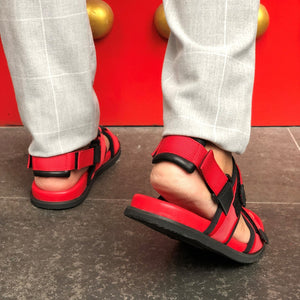 DARL BACK SLING SANDAL RED